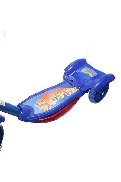 rexa Kids 3-Wheel Musical Scooter with Gel Light-Up Basket – Blue