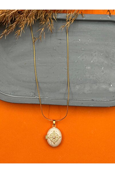 miyle Çelik Kapaklı Kolye 45cm // KOLYE-5554