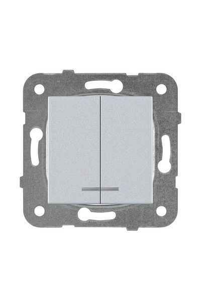 PANASONIC MECANISM COMUTATOR CU LED SILVER KARRE PLUS