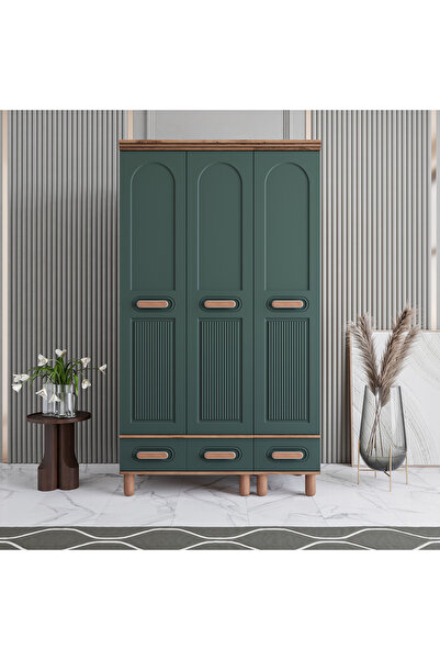 MONZIO Otto 3 Kapaklı Çekmeceli Gardırop %100 MDF