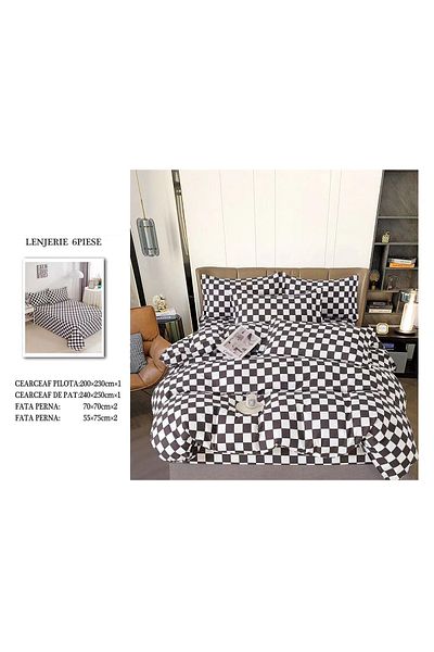 CHIRASO FINET Cotton Bed Linen, Classic Sheet 240x250cm, Duvet Cover 200x230cm, 4 Pillowcases