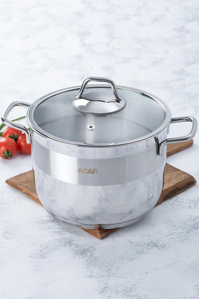 ACAR Karat Deep Plus XL Steel Deep Pot - 24 cm