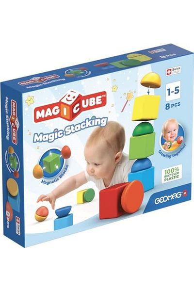GEOMAG Magicube Blocks Stacking Magnetic Building Toys 8pcs