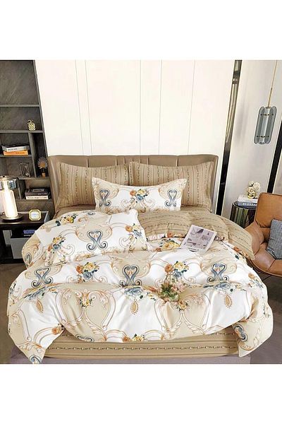 CHIRASO FINET Cotton Bed Linen, Classic Sheet 240x250cm, Duvet Cover 200x230cm, 4 Pillowcases