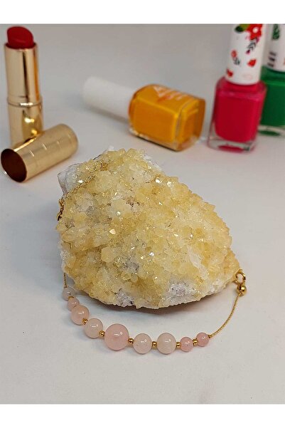 Yasamtohumu Brățară cu design cu piatră de cuarț roz (49860)