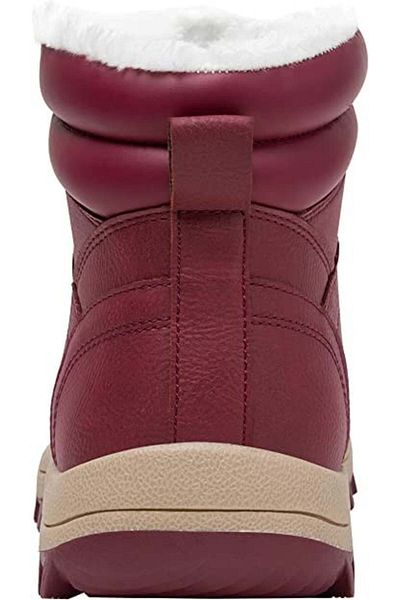 MISHANSHA unisex winter boots, fur/-leather/rubber, beige/burgundy/white, size 38