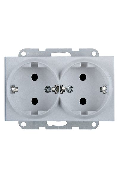PANASONIC Double Socket Mechanism Silver - Karre Plus