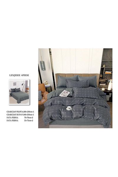CHIRASO FINET Cotton Bed Linen, Classic Sheet 240x250cm, Duvet Cover 200x230cm, 4 Pillowcases