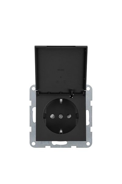 PANASONIC Mecanism priză Schuko cu capac Karre Plus Fumuriu