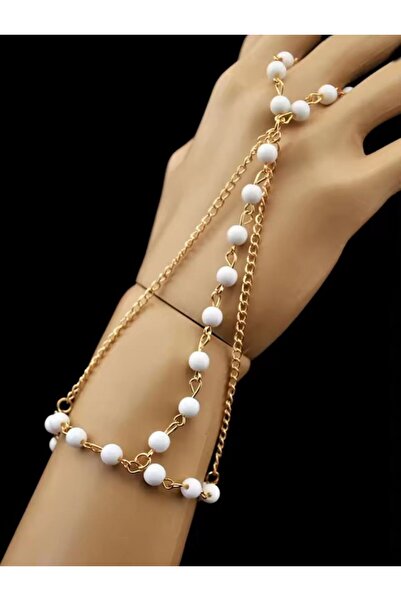 Shiklik MODA Gold Color Pearl Chain Women's Shahmeran