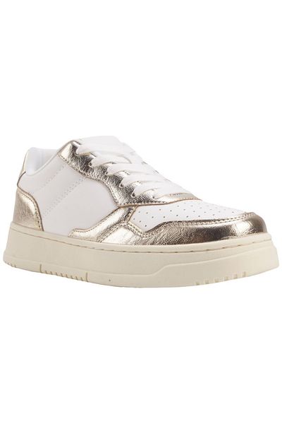 Butigo White/Gold Casual Sports Shoes