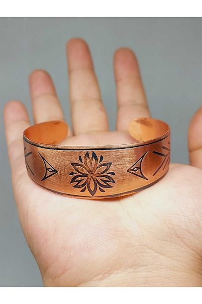 Yasamtohumu Flower Symbol Copper Bracelet (52648)