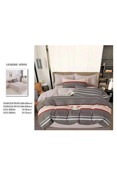 CHIRASO FINET Cotton Bed Linen, Classic Sheet 240x250cm, Duvet Cover 200x230cm, 4 Pillowcases