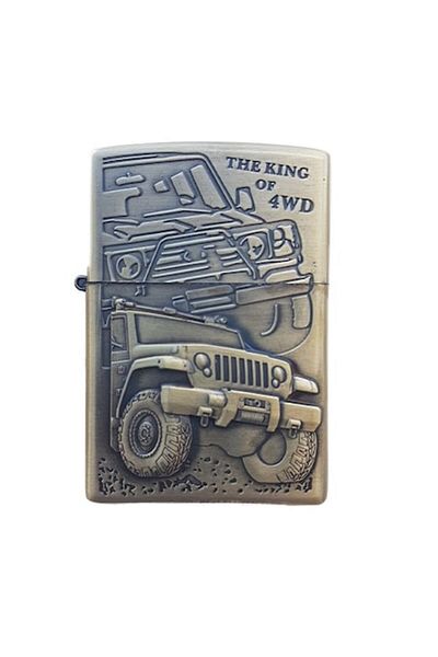 dalimag Metal Lighter, 3D Relief, Windproof, King of 4WD Model