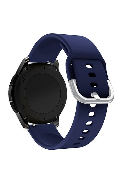 APGO Curea universală din silicon pentru ceas inteligent, TYS, lățime 22 mm, albastru închis