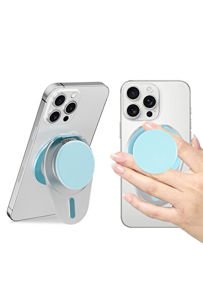 choice2 حامل هاتف Grippopso أزرق اللون، قطعة واحدة، عالمي، متوافق مع MagSafe،...