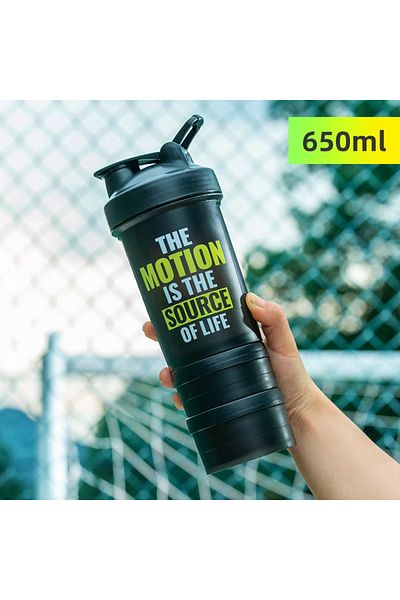 Choice 400-600ml Black 650ML GIANXI Shaker Bottles Gym Sports Protein Powder Mixing Bottle Outdoor Portable