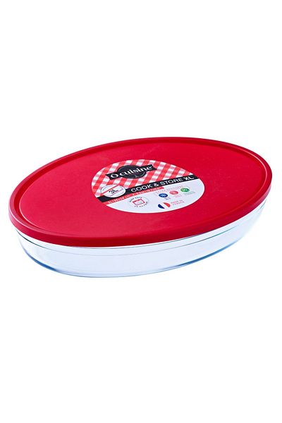 OCUİSİNE FRANCE Heat-resistant pot with plastic lid 35x24x6cm, 3L