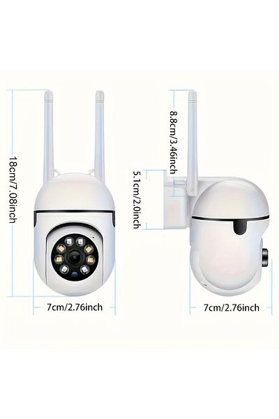 Choice 1PCS 3MP PTZ Dome Cameras with Night Vision, Two-Way Audio, WiFi Connectivity - Wall Mounted