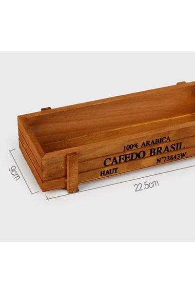 Choice Letter Retro Garden Plant Pot Vintage Wooden Storage Box for Sundries Stationery Pen Box Succulents