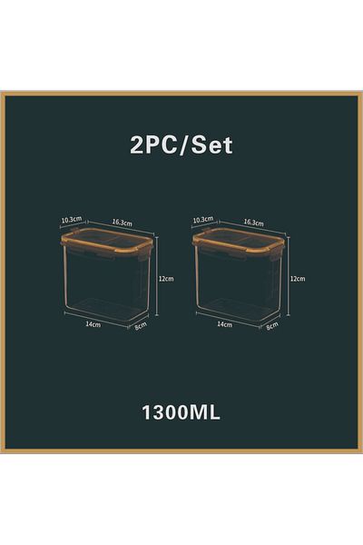 Choice 1-tier 2PC set Blue Food Storage Containers with Lids Stackable Treat Box Containers for Kitchen Pan