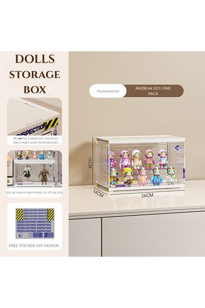Choice White Acrylic Organizer for Collectible Figures and Blind Box High Definition Transparent Desktop To