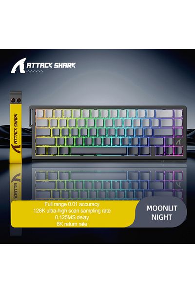 Choice Magnetic Switch Moonlit Night X68HE ATTACK SHARK Magnetic Gaming Keyboard Mechanical Wired for Pro G