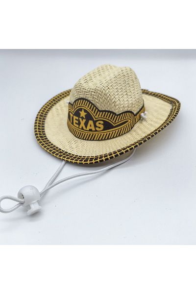 Choice Off-white 1 Pet cowboy hat, cat and dog with adjustable shoulder strap for holiday party decoration
