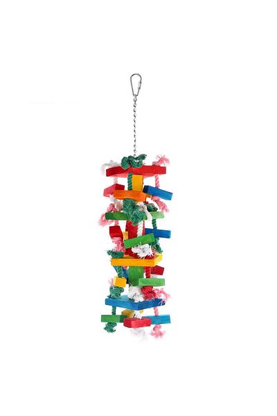 Choice Multicolor Toy Bird Large and Medium-Sized Macaw Nibbling Toy Wooden Color Toy Birds Supplies Parrot