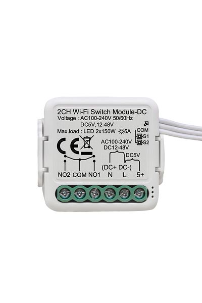 Choice WIFI Dry 2Gang Tuya Smart Dry Contact Switch Module DC5V/12-48V AC110-240V DIY Breaker Relay Compat