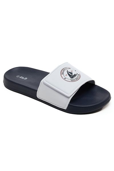 R&B White MENS SLIDERS 40-45