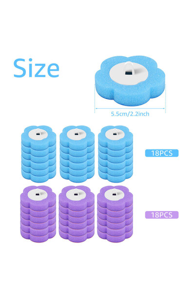 Choice مجموعة تنظيف رأس فرشاة المرحاض الجديدة المكونة من 36 رأسًا بديلًا للاس...