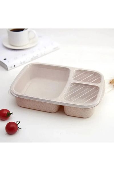 Choice Beige 1 Separate Lunch Box Portable Bento Box Lunchbox Leakproof Food Container Microwave Oven Dinne