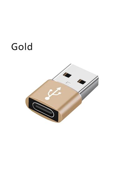 Choice محول USB 3.0 إلى USB C 3.1 ذهبي صغير عالي السرعة من USB Type C أنثى إلى USB Type A ذكر للشحن السريع