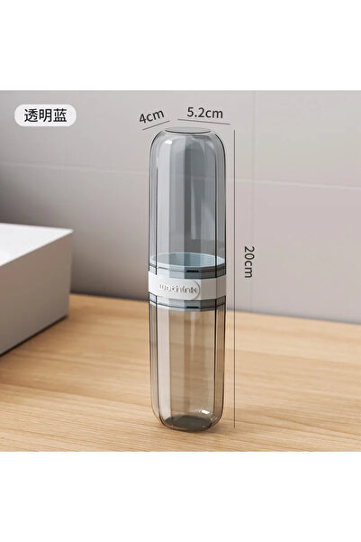 Choice علبة فرشاة أسنان زرقاء شفافة للسفر، مناسبة للاستخدام في الهواء الطلق أ...