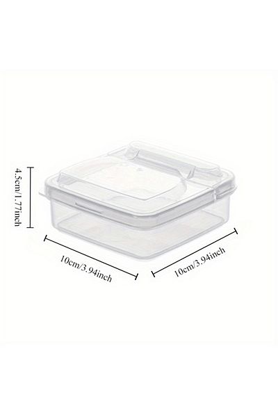 Choice Clear 1pc Plastic Refrigerator Storage Cheese Box, Cheese Container, Butter Block Cheese Slice Stora