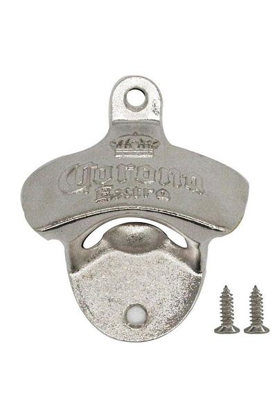 Choice Silver 1PC Vintage Creative Wall Mounted Fixed Beer Bottle Opener Beer Bottle Opener Corona Zinc All