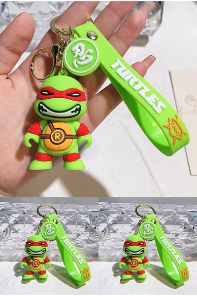 Wolawood Ninja Turtles Keychain Cute Figured Silicone Bag Ornament Colorful Accessory Gift Character