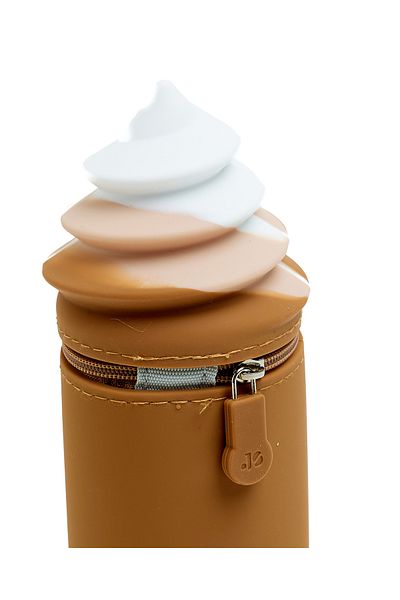 R&B Brown Silicone Pencil Case