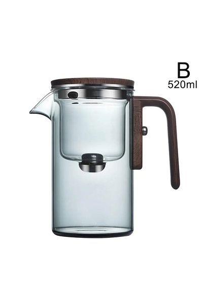 Choice Gray 520ml Water Separation Inner Container Teapot One Click Magnetic Switch Tea Separation Filtrat