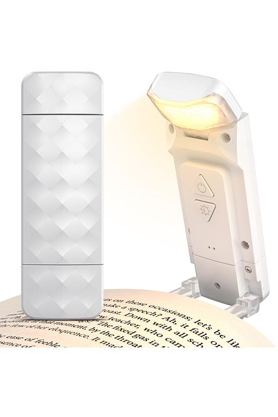 Choice white USB Rechargeable Book Light, Long Lasting & Eye Caring 3 Colors,Portable Bookmark Lamps, Brigh