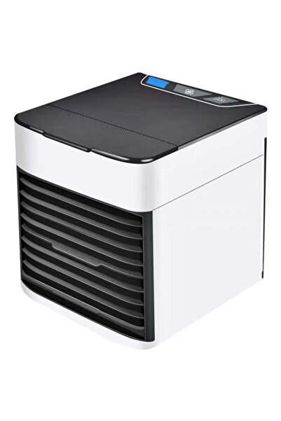 JYQAN Mini aparat de aer condiționat Jyqan, USB, 3 viteze, iluminare LED, alb