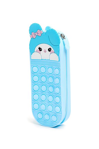 R&B Light Blue Silicone Pencil Case