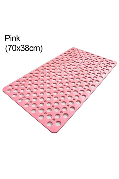 Choice pink Slip Anti Mould Anti Slip Bath Mat with Drain Holes Machine Washa...