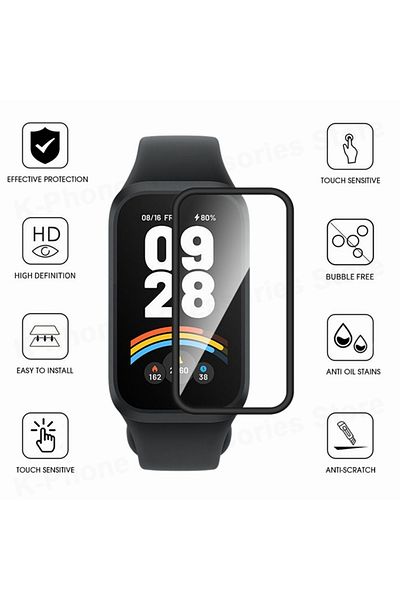 Choice For Mi Band 9 Active 3Pcs 3D Curved Edge Film For Xiaomi Smart Band 9 Active HD Soft Smart Watch Scr