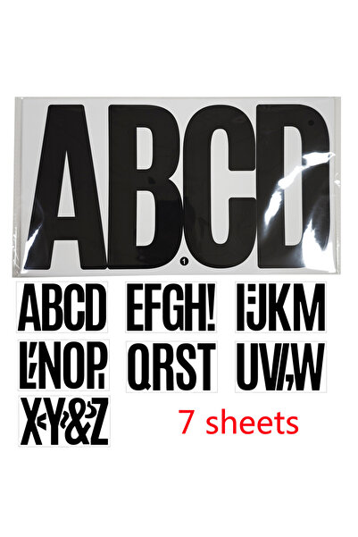 Choice ملصقات أرقام وحروف أبجدية كبيرة مقاس 6 بوصات، 7 صفحات، ملصقات حروف أبج...