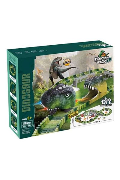 dalimag Dino Truck construction toy, electric cars, race circuit, for kids, 100 cm, Multicolor,