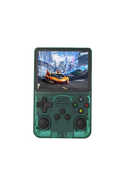 Choice Green Open Source Handheld Game Console 3.5Inch IPS Screen Built in 16000 Games Supports online doub