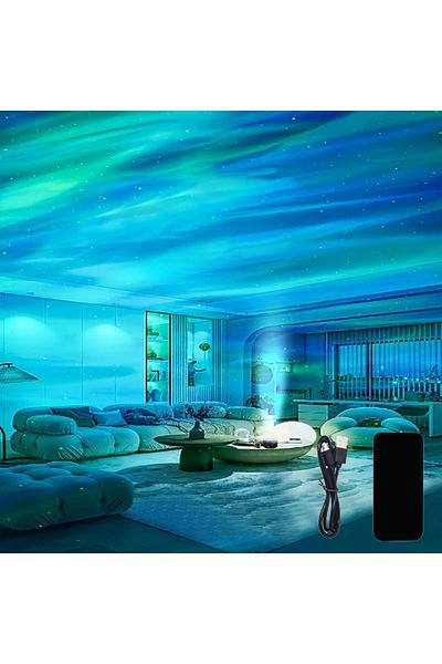 Choice Aurora borealis Star Projector USB 5V Aurora Galaxy Night Light 360° Rotating with Remote Control O