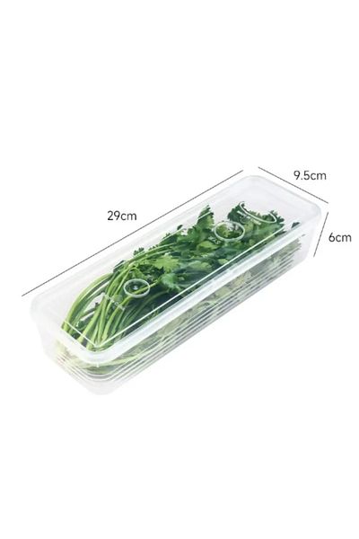 Choice 1pc Transparent 1/5PCS Refrigerator Storage Boxes Scallions Fresh Box Food Container Cold Storage Cr